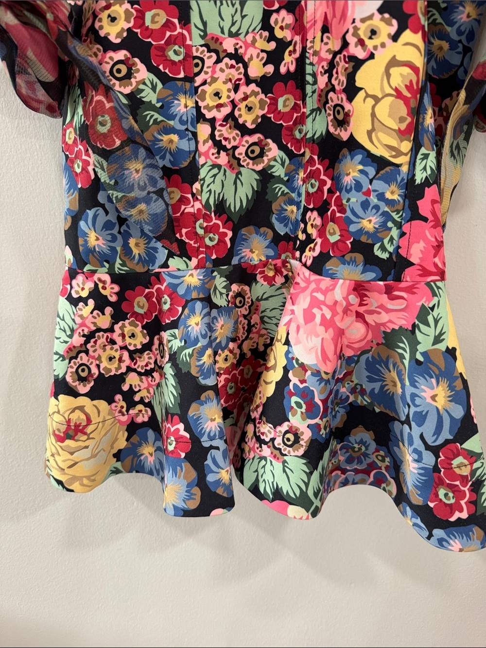 KEEPSAKE the Label Black Multi Floral Off-Shoulder mini dress dark croquette - Picture 7 of 9